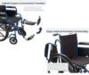 Picture of Drive Medical BLS18FBD-ELR Blue Streak Lightweight Wheelchair 
