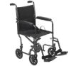 Drive Medical Lightweight Folding Transport Wheelchair with Swing-Away Footrest (Silver)
