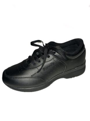 Propét LifeWalker Women's Lace-Up Walking Sneaker — Black, Wide (WA4083)