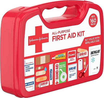 Johnson & Johnson All-Purpose First Aid Kit - 160 Pieces