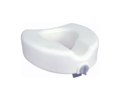 Drive, Premium Plastic, Raised, Elongated Toilet Seat with Lock, 12014