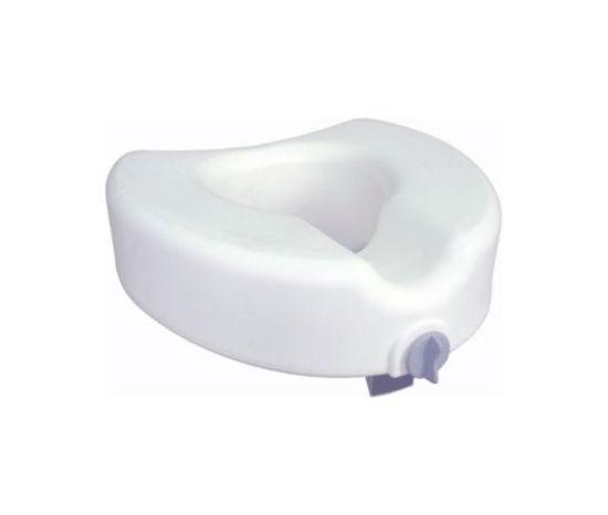 Drive, Premium Plastic, Raised, Elongated Toilet Seat with Lock, 12014