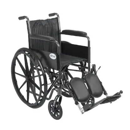 Drive Medical Silver Sport 2 Wheelchair - Detachable Desk Arms & Elevating Leg Rests