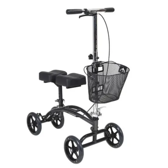 Drive Medical Dual Pad Steerable Knee Walker / Knee Scooter with Basket
