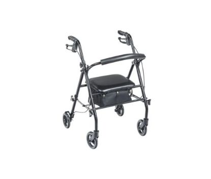 Drive Steel Travel Rollator in Black