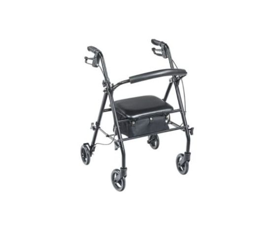 Drive Steel Travel Rollator in Black
