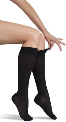 ITA-MED Women’s Sheer Knee High Compression Stockings H-160 Black