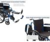 Drive Medical BLS18FBD-ELR Blue Streak Lightweight Wheelchair — view 2