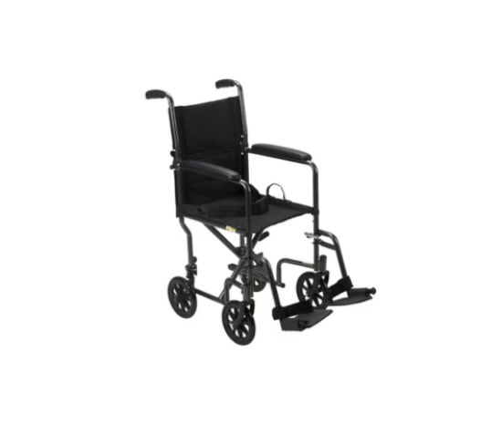 Drive Medical Transport Wheelchair Steel 17 inch Seat