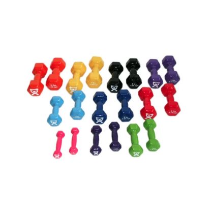 CanDo Vinyl-Coated Cast Iron Dumbbells