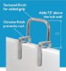 Carex Bathtub Rail with Chrome Finish - Bathtub Grab Bar Safety Bar For Seniors and Handicap — view 3