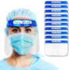 Clear Anti-Fog Protective Face Shield - 10 Pack