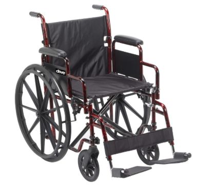 Drive Medical Rebel Lightweight Wheelchair - Red (RTLREB18DDA-SF)