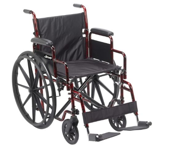 Drive Medical Rebel Lightweight Wheelchair - Red (RTLREB18DDA-SF)