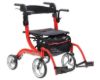 Drive Medical Nitro Duet - Dual-Function Transport Wheelchair & Rollator Combo